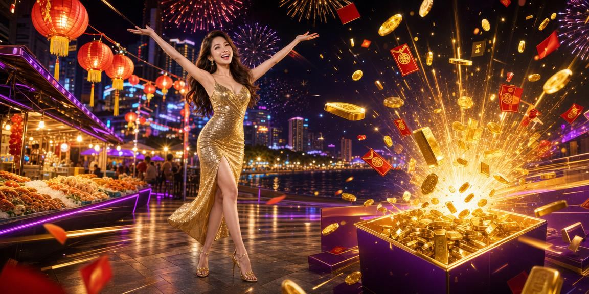 Người chơi nhận thưởng phong bì đỏ tại chợ đêm Nha Trang